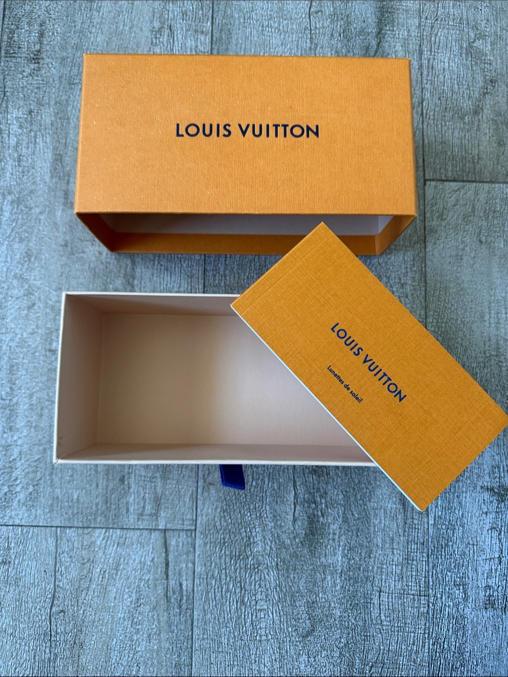 Louis Vuitton Orange and Beige Glasses Box